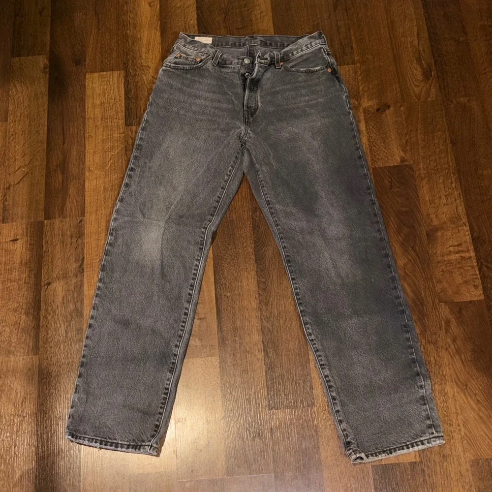 Levis 501 Premium Jeans Faded Black Straight Leg Button‎ Fly Denim Men's 29x30